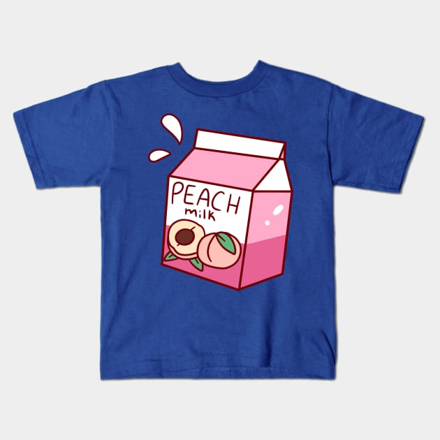 Peach Milk Kids T-Shirt by saradaboru